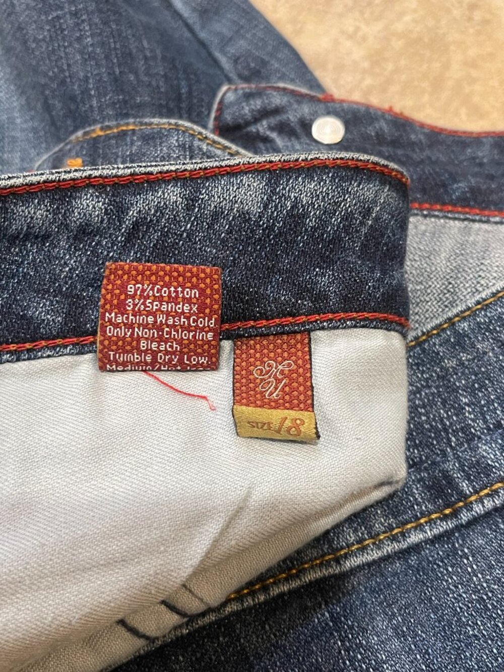 MU Jeans Y2K Embroidered Bootcut Jeans Size 18 32" Inseam - Picture 3 of 11